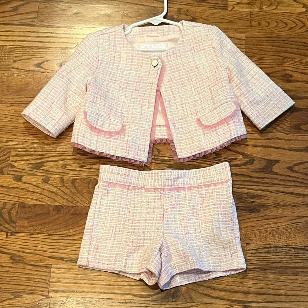 Janie and Jack pink matching blazer and shorts. Size 2T. Shorts are NWT.